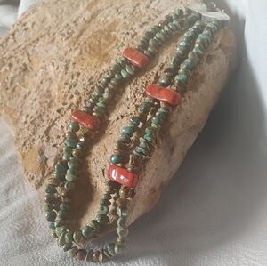 Genuine Turquoise Beaded Necklace
